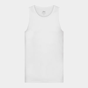 2 hvide bambus tank top    JBS