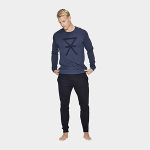 Navy bambu sweatshirt med print JBS of Denmark