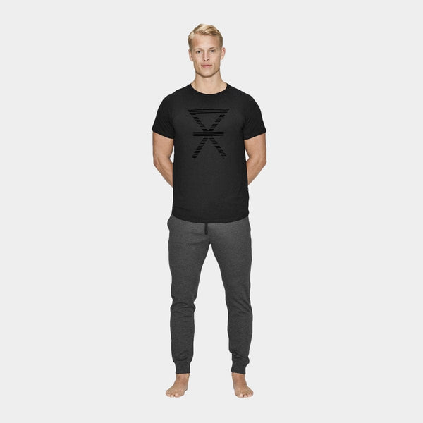 Svart crew neck bambu T-shirt med print JBS of Denmark